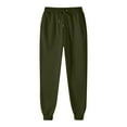thumbnail image 1 of Felirenzacia Women's and Men's Unisex Solid Cuffed Sweatpants with Pockets Long Tapered Workout Athletic Sportswear Pants #713 Army Green,M, 1 of 1