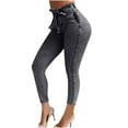 thumbnail image 1 of Felirenzacia Women's and Women's Plus Stretchy Skinny Jeans, High Waisted Belted Tapered Leg Stretch Denim Jeggings, S-5XL, 1 of 5