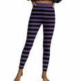 thumbnail image 1 of Felirenzacia Womens and Girls Leggings Striped No See Through Butt Lifting Compression Buttery Soft Tummy Control Halloween Yoga Pants for Gym Workout, 1 of 7
