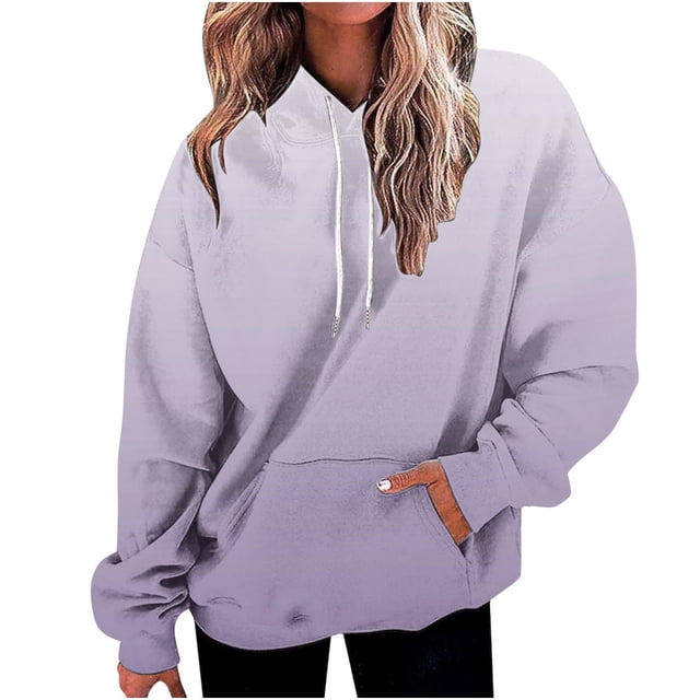Felirenzacia Womens Hoodies Pullover Oversized Sweatshirts Half With Kangaroo Pockets Fall Clothes