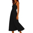 thumbnail image 1 of Felirenzacia Womens Spring Dresses 2026 Casual Sleeveless Crewneck Aline Maxi Dress Stretch Tank Flowy Long Dresses,Black,L, 1 of 5