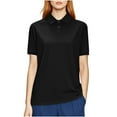 thumbnail image 1 of Felirenzacia Womens Unisex Button Golf Shirt Moisture Wicking Solid Fashion Polo Shirts Athletic Quick Dry Mesh Fabric Pullover Tee Top Black,M, 1 of 8