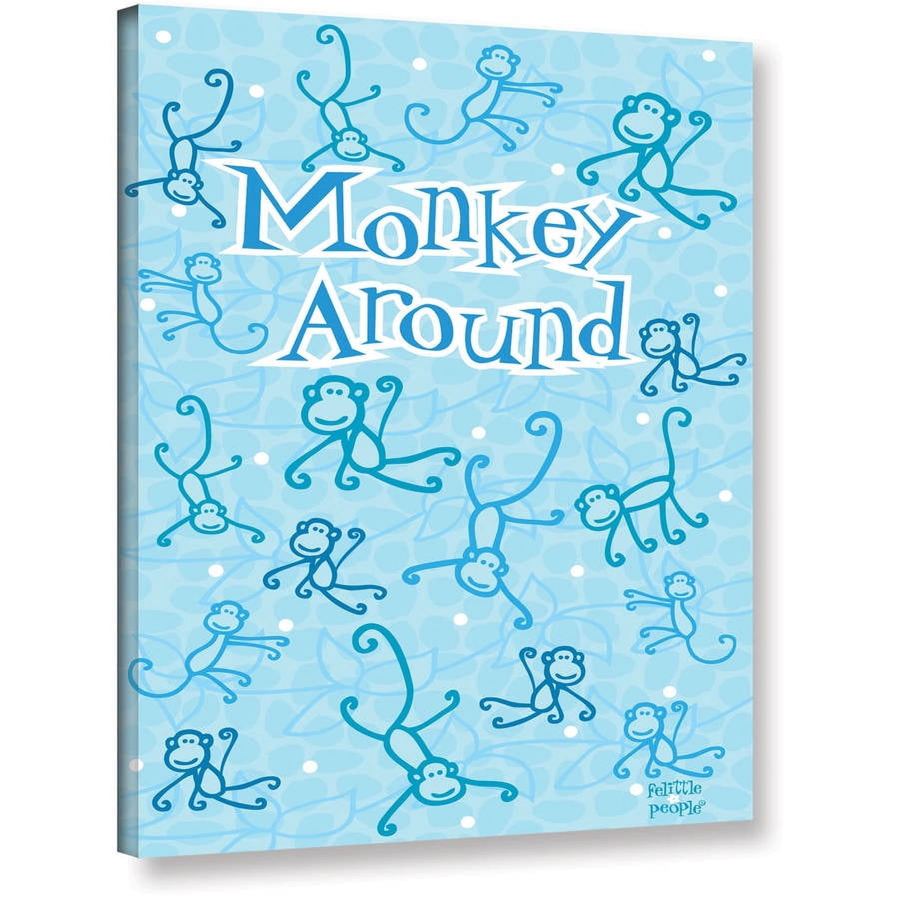 Felittle People "Monkey Around" Wrapped Canvas Art