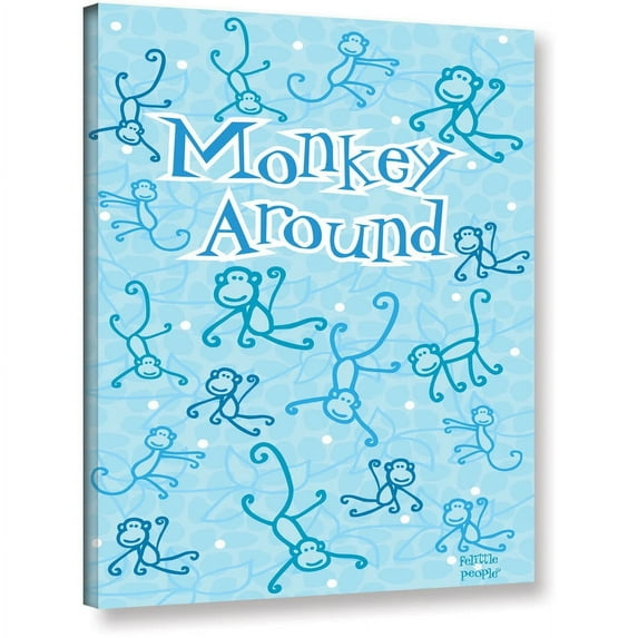 Felittle People "Monkey Around" Wrapped Canvas Art