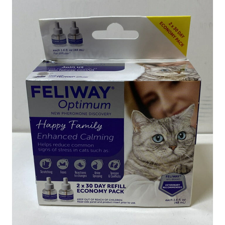  Feliway Optimum Refill, The Best Solution to Ease cat Anxiety,  cat Conflict and Stress in The Home : Pet Supplies