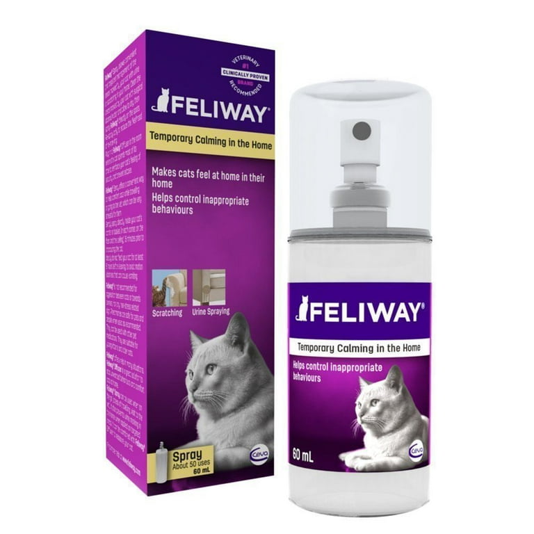 Feliway Pheromone Natural Relaxant Travel Spray for Cats - 60 ml (Packaging  may vary) 