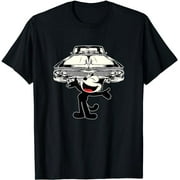 Felix Cat Cartoon Giant Lowrider Car Club Design Mashup T-Shirt