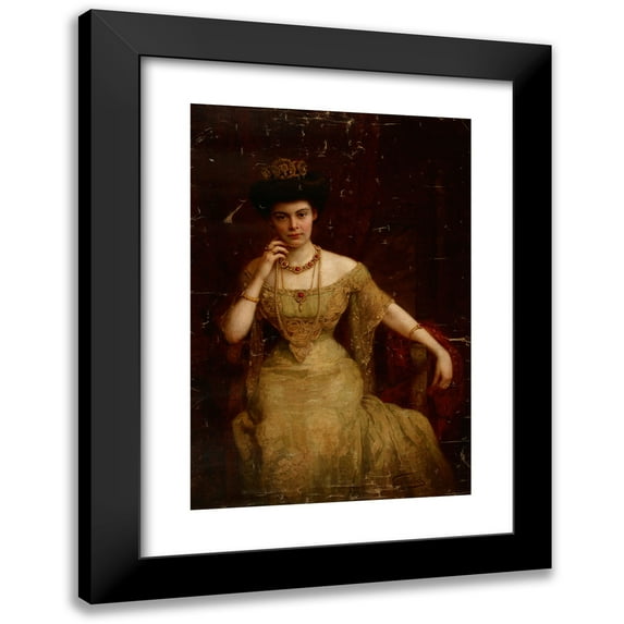 Felix Ehrlich 13x18 Black Modern Framed Museum Art Print Titled - Portrait of Augusta Victoria of Schleswig-Holstein (1858-1921), Wife of Wilhelm II (1859-1941), King of Prussia and Emperor