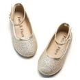thumbnail image 1 of Felix & Flora Girls Gold Dress Shoes Mary Jane Ballet Flats Party Wedding School Size 5 Toddler, 1 of 7