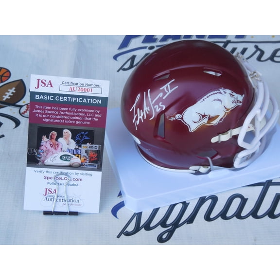 Felix Jones signed autographed Arkansas UA Razorbacks mini speed helmet JSA COA