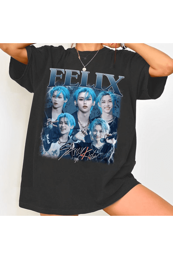 Felix Stray Kids Retro 90s Graphic T-Shirt, Retro Kpop Unisex Fan Tee, WE 01