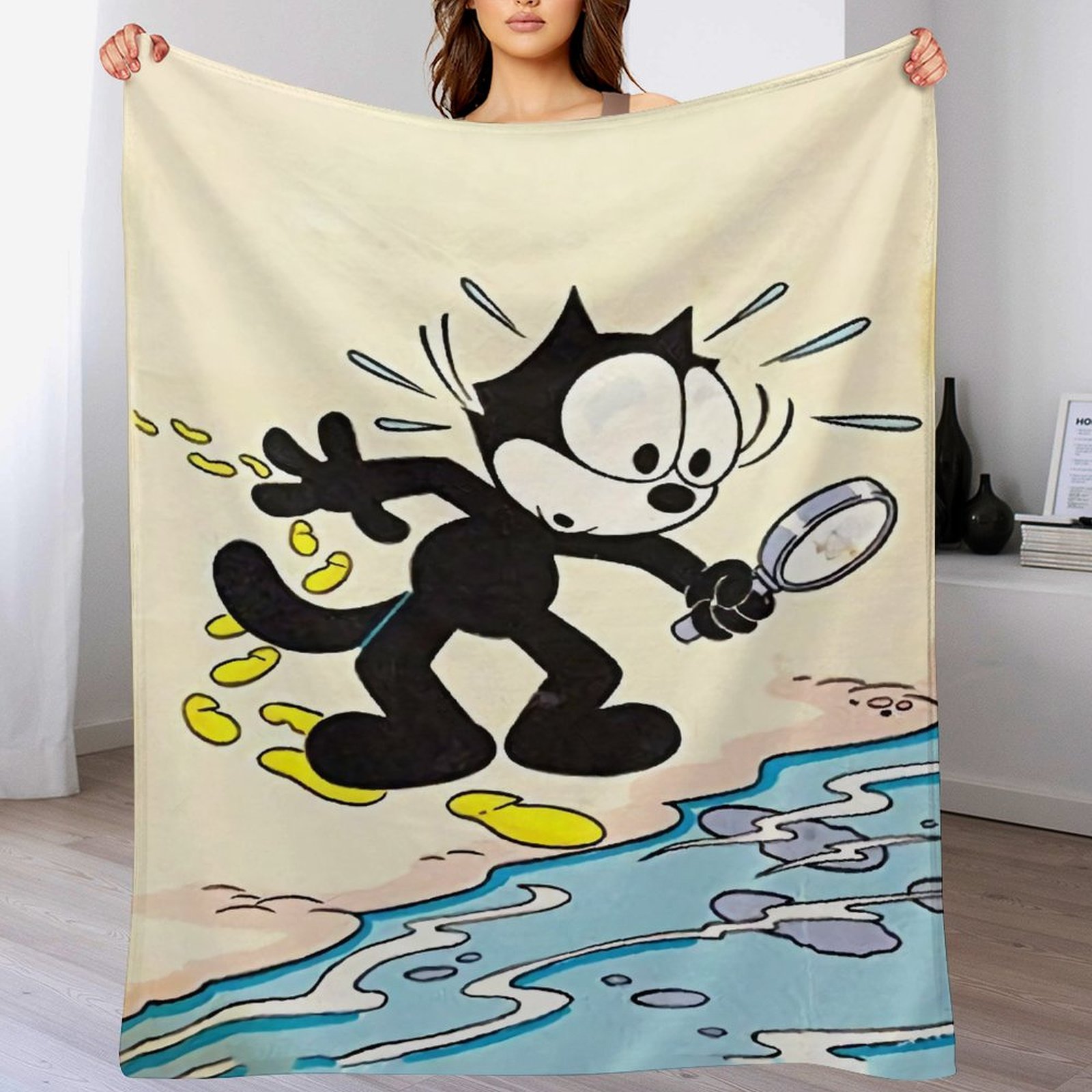 Felix The Cat Cartoon Blanket Super Soft Cozy Warm Plush Throw Blanket