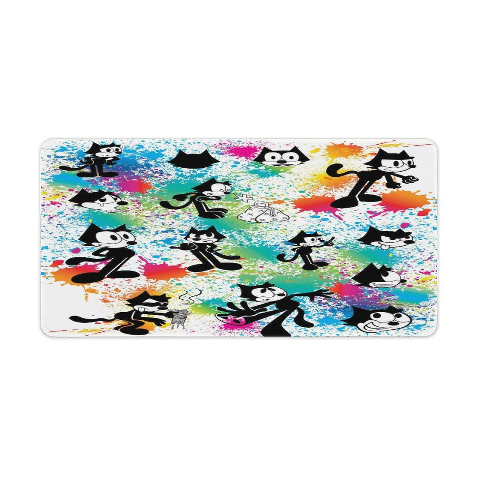 Felix The Cat Computer Mouse Mat with Anti-Slip Rubber Base Anti-Fray ...