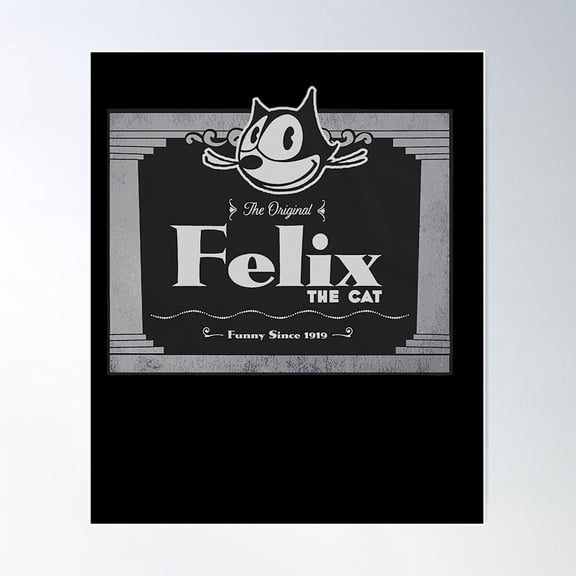 Felix The Cat The Original Movie Cat T Shirt Poster Wall Art, Modern Wall Decor For Living Room Bedroom, 16x24 UNFRAMED