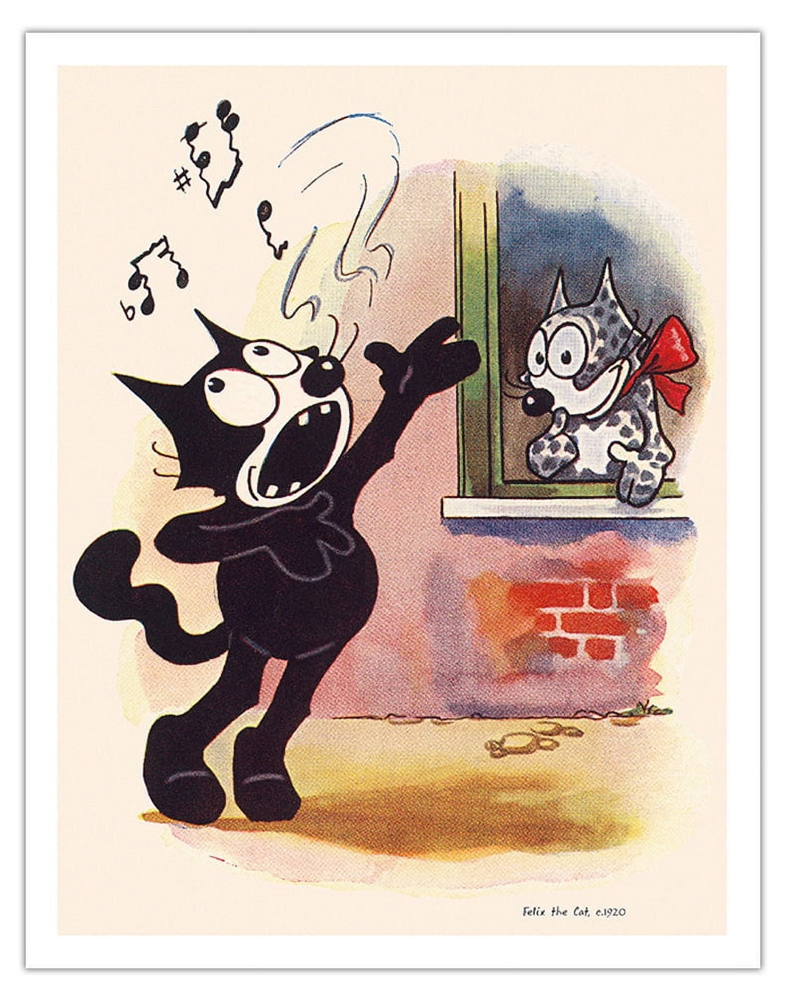 Felix The Cat - Vintage Cartoon by Otto Messmer c.1920s - 8 x 12