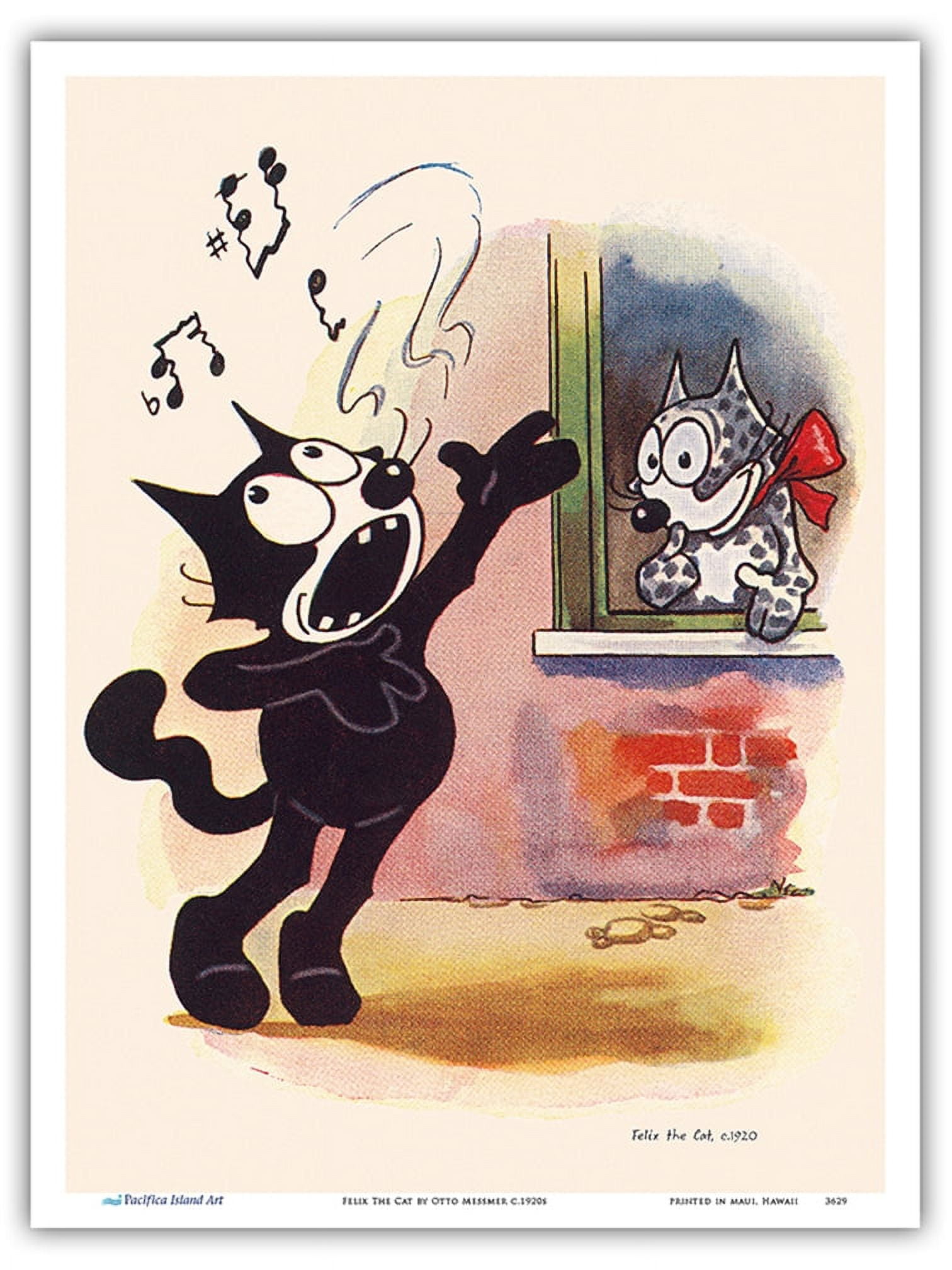 Felix The Cat - Vintage Cartoon by Otto Messmer c.1920s - 8 x 12