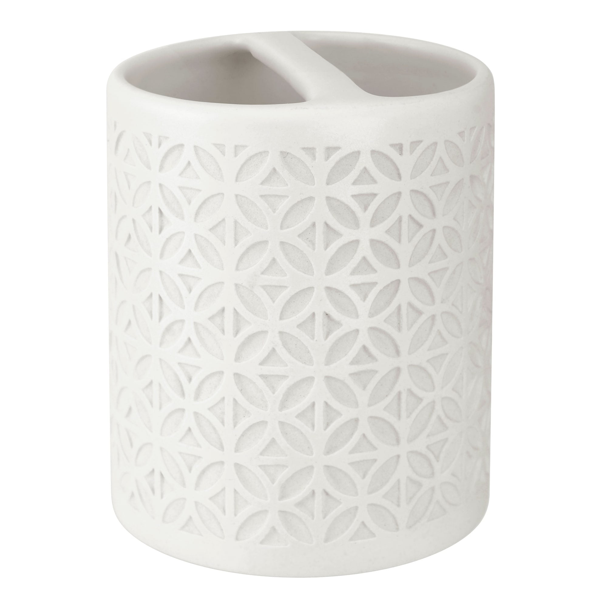 Felix White Sandblasted Ceramic Toothbrush Holder