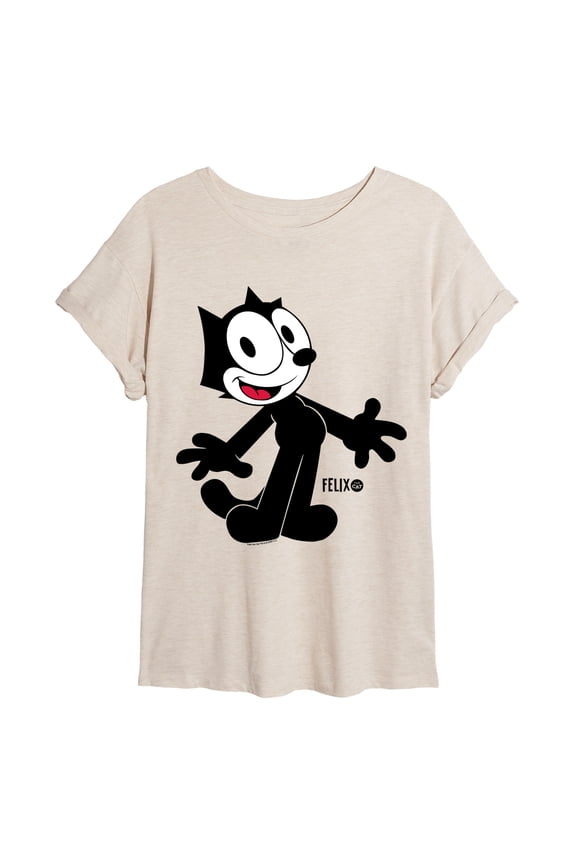 - Felix With Logo - Juniors Oversized Graphic T-Shirt