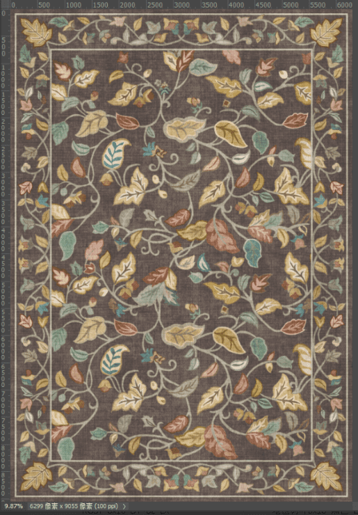 Felixking 8'x10' Area Rugs for Living Room Bedroom, Vintage Botanical Leaves Traditional Rug, Machine Washable Non-slip
