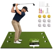 FelixKing Golf Mat, 5x4ft & 6x4ft 26mm Golf Hitting Mat with Ball Tray for Simulators, Backyard, Garage, Indoor & Outdoor Use, Chipping and Swing Training