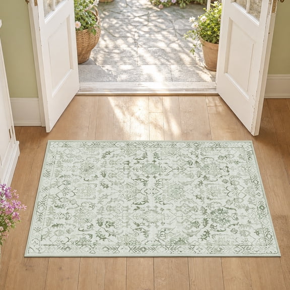 FelixKing 2'x3' Area Rugs for Living Room Vintage Large Traditional Distressed Rug Machine Washable Non-Slip for Bedroom