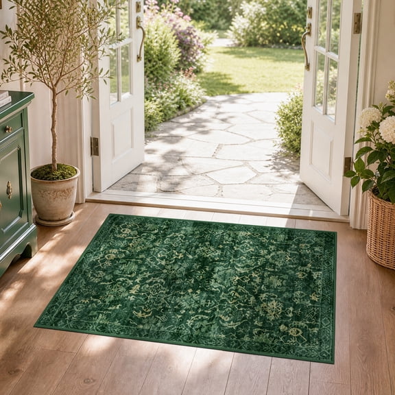 FelixKing 2'x3' Area Rugs for Living Room Vintage Large Traditional Distressed Rug Machine Washable Non-Slip for Bedroom