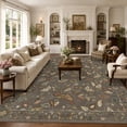 thumbnail image 1 of FelixKing 8'x10' Area Rugs for Living Room Bedroom, Vintage Botanical Leaves Traditional Rug, Machine Washable Non-slip, 1 of 7