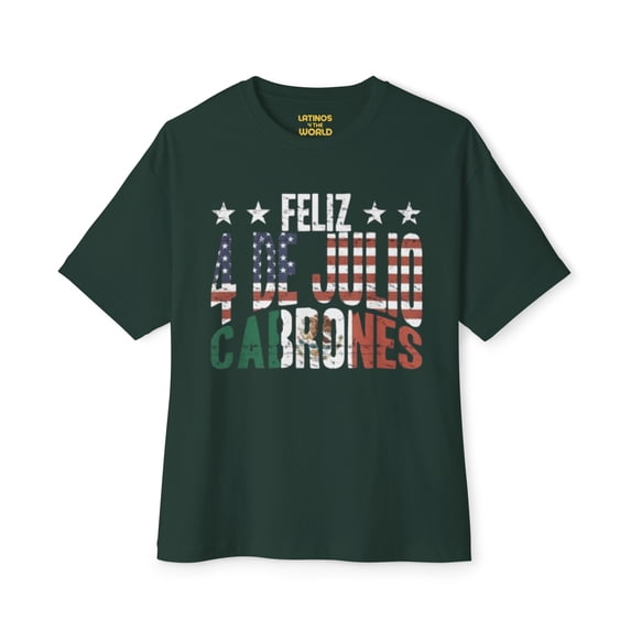 Feliz 4 de Julio Cabrones T-shirt | Mexico + USA Funny Viral Latino Tees