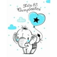 thumbnail image 1 of Feliz 85 Cumplea�os: Mejor Que una Tarjeta de Cumplea�os! Lindo Elefante con Globo Azul, Libro de Cumplea�os que se Puede Usar como Cuadern Paperback, 1 of 1