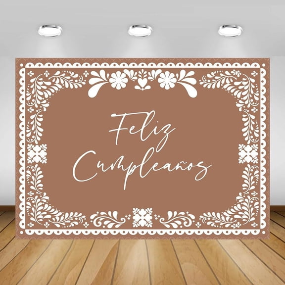 Feliz Cumpleaños Backdrop Blue Cie-lito Lin-do Birthday Photography Background Mexican Talavera Theme Birthday Party Decorations Banner Supplies Photo Booth Props