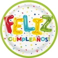 thumbnail image 1 of Feliz Cumpleanos Balloon Birthday Round 7" Dessert Plates, 8ct, 1 of 1