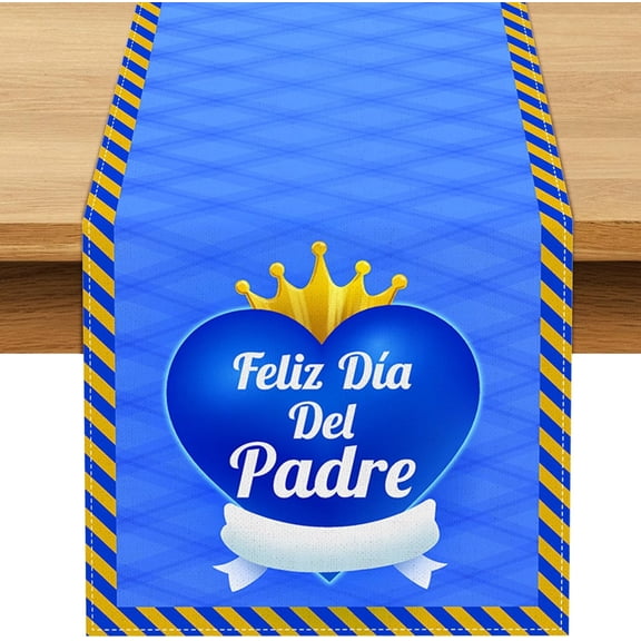 Feliz Da Del Padre Table Runner Best Dad Ever Happy Father''s Day Decoration Dining Room Home Kitchen Table Decor