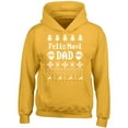 thumbnail image 1 of Feliz Navi Dad Printed Gold Hoodie Unisex Christmas Sweater 3X-Large, 1 of 2