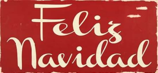 Feliz Navidad Canvas Art - Erin Deranja (10 x 20)