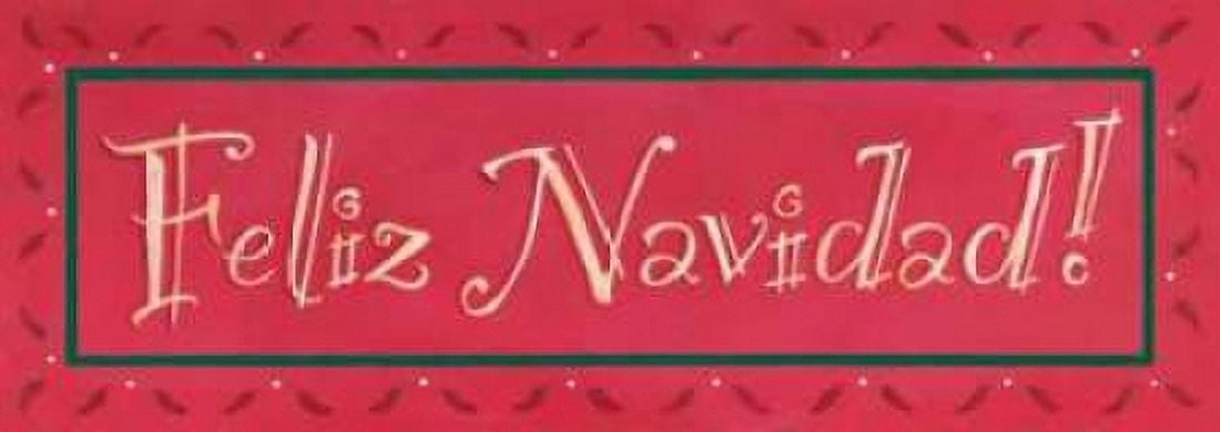 Feliz Navidad Canvas Art - Stephanie Marrott (24 x 48)