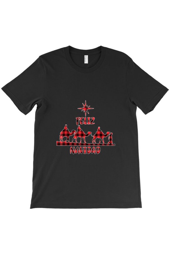 Feliz Navidad Funny Tres Reyes Magos Three Wise Men Christmas Graphic T-Shirt G9734, Up to 5XL