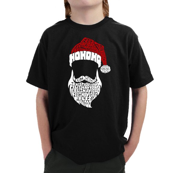 Feliz Navidad Santa Claus - Boy's Word Art T-Shirt