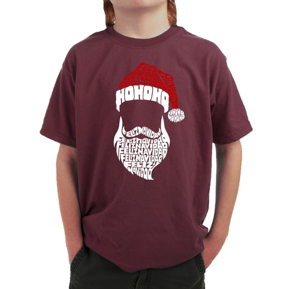 Feliz Navidad Santa Claus - Boy's Word Art T-Shirt