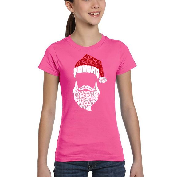 Feliz Navidad Santa Claus - Girl's Word Art T-Shirt
