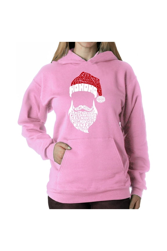Feliz Navidad Santa Claus - Women's Word Art Hooded Sweatshirt