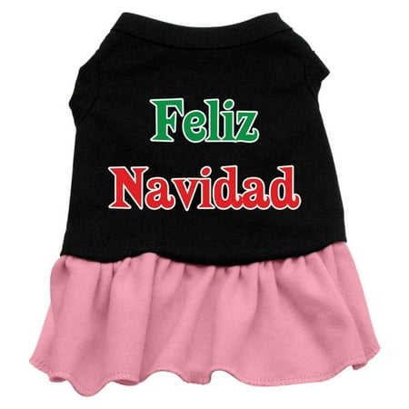 Christmas Pet Dog Cat Dress Screen Printed, "Feliz Navidad"