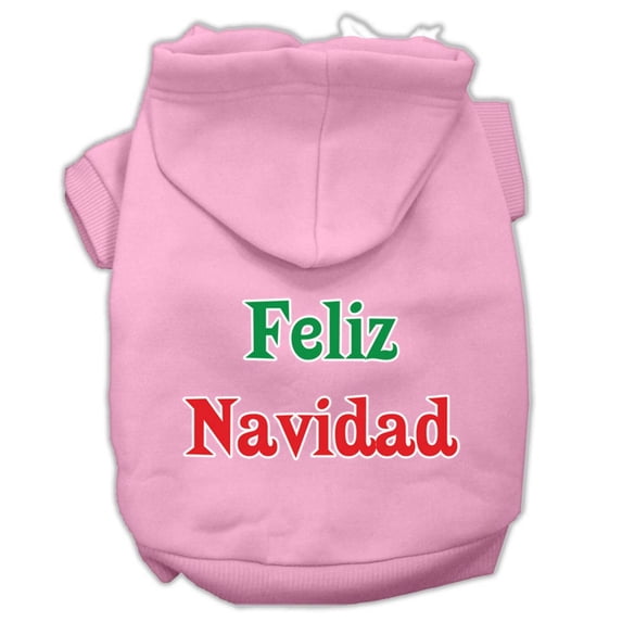 Christmas Pet Dog Cat Hoodie Screen Printed, "Feliz Navidad"