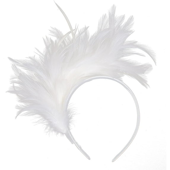 Felizhouse 1920s Fascinator Feather Headband Kentucky Derby Tea Paty Hat Headpiece for cocktail Party