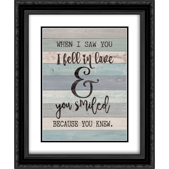 Fell in Love 2x Matted 20x24 Black Ornate Framed Art Print by Moulton, Jo