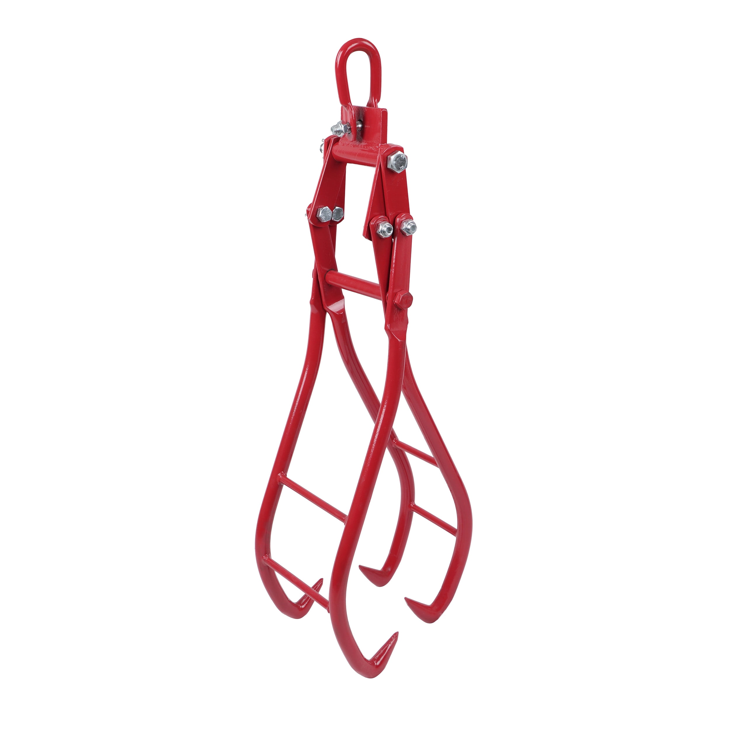 Tidoin 16 in. Red Carbon Steel Log Tongs Heavy-Duty Grapple Timber