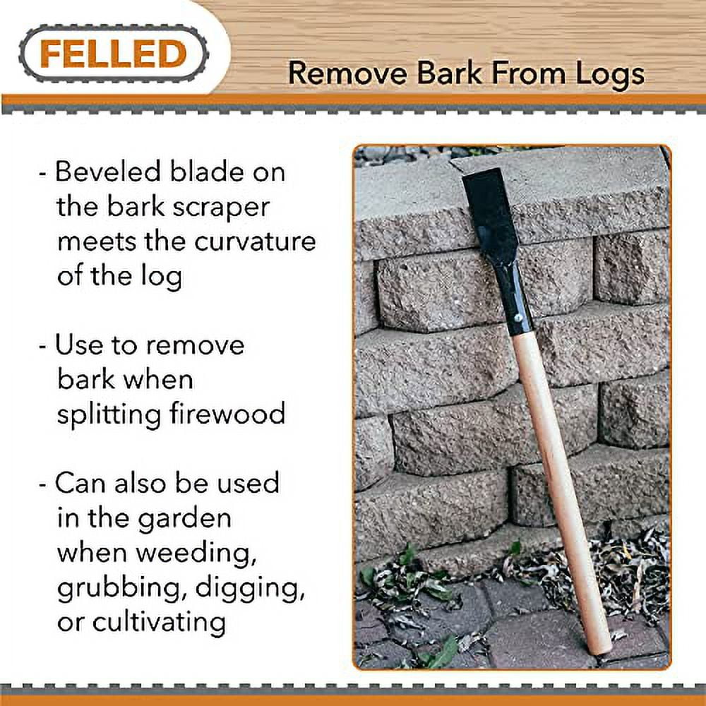 Felled Bark Spud Debarking Tool, Log Peeler Tools Bark Removal Tool Log