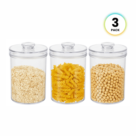 Felli Metro Clear SAN-plastic 71 oz Food Storage Canisters with Lid, Set of 3