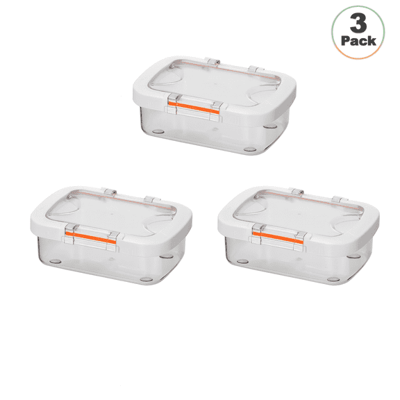 Felli Duo-Loc Clear Tritan Leakproof Dual-Slide Lock Lid Cookie Food Storage Containers 3 Count