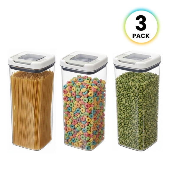 Felli Supreme-Tite Clear 104.8 oz Airtight Stackable BPA-Free Dry Food Storage Container, 3 Count