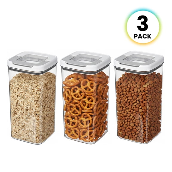 Felli Supreme-Tite Dry Airtight Stackable BPA-Free Food Storage Container, 155.6 oz, 3 Count